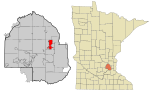 Hennepin County Minnesota Incorporated and Unincorporated areas Crystal Highlighted